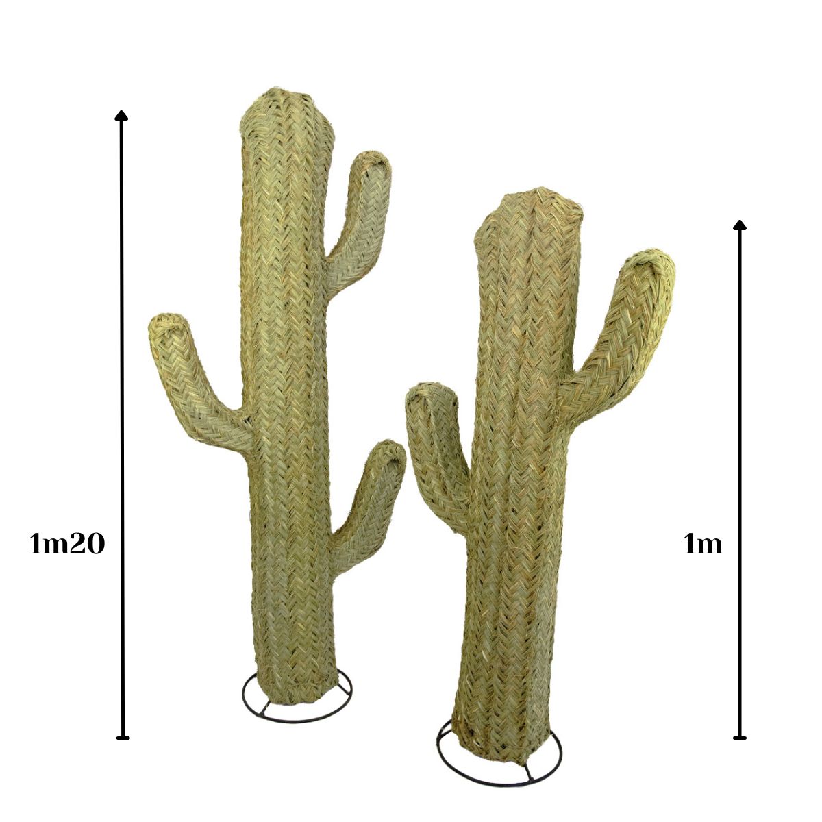 Cactus décoratifs en fibre de palmier