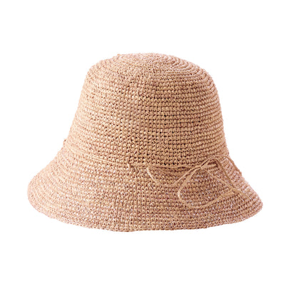 Chapeau en raphia femme naturel brillant