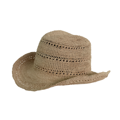 Chapeau homme en raphia cowboy