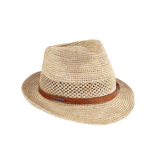 Chapeau borsalino en raphia femme