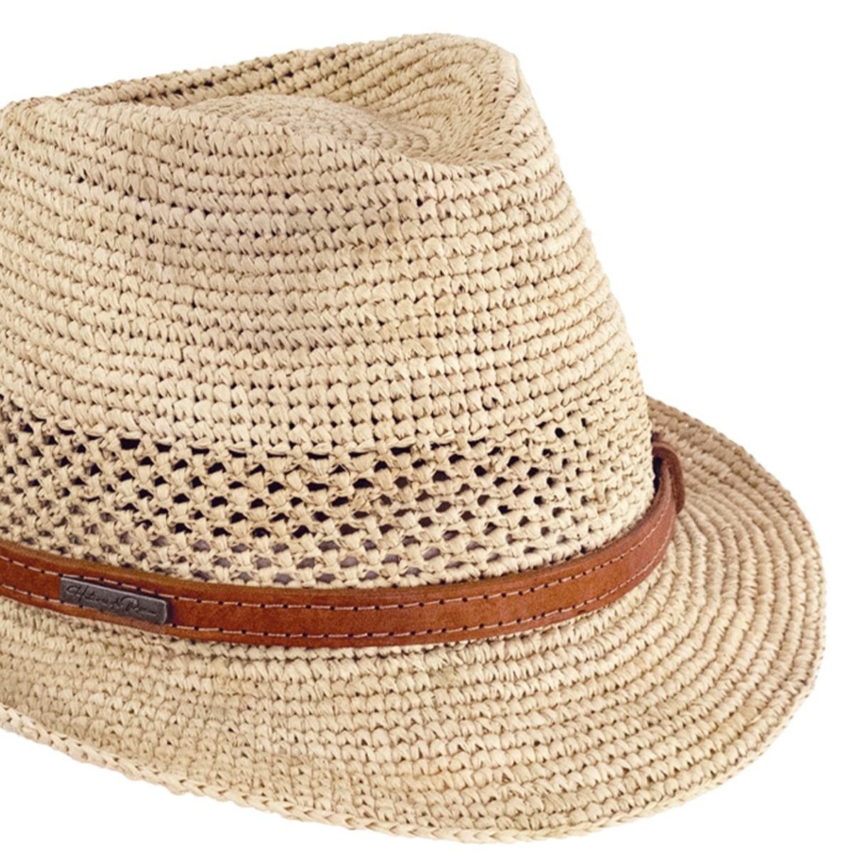 Chapeau borsalino en raphia femme