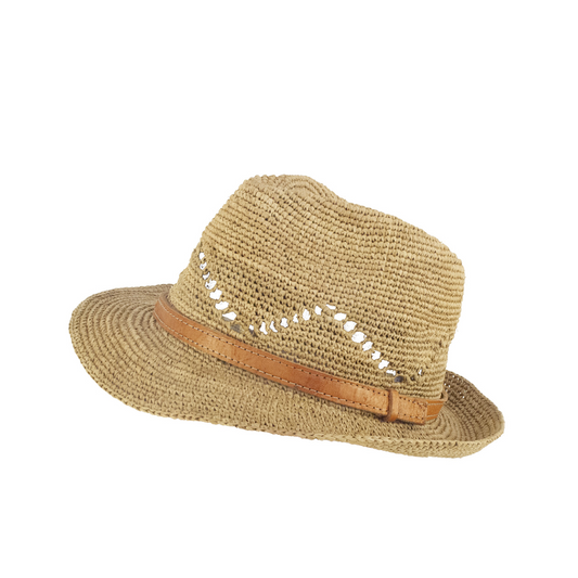 Chapeau raphia borsalino femme