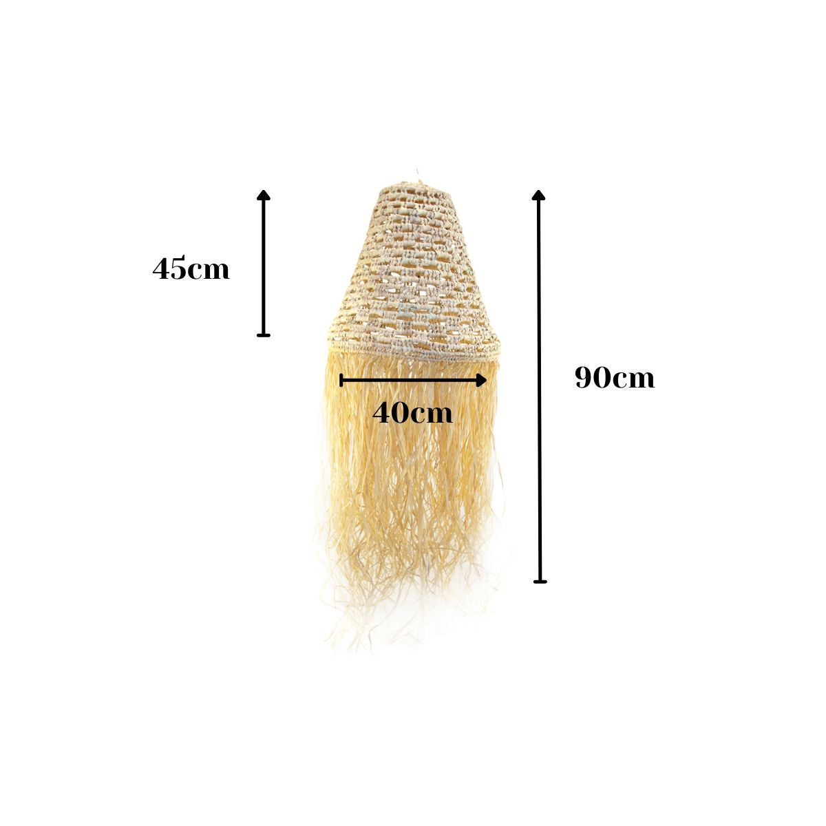 Abat jour en fibre de palmier pendantes