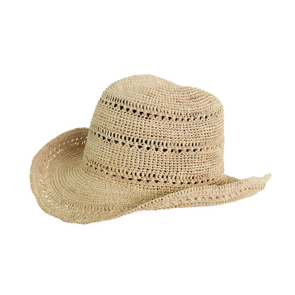 alt chapeau de cowboy en paille de raphia pour homme