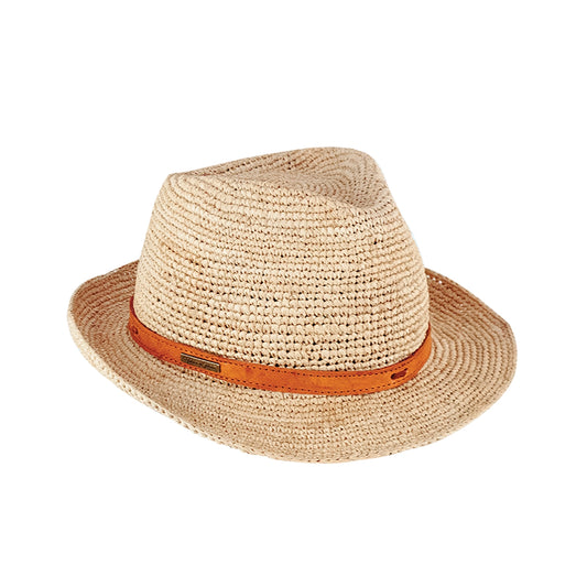 alt chapeau de paille en raphia et cuir femme