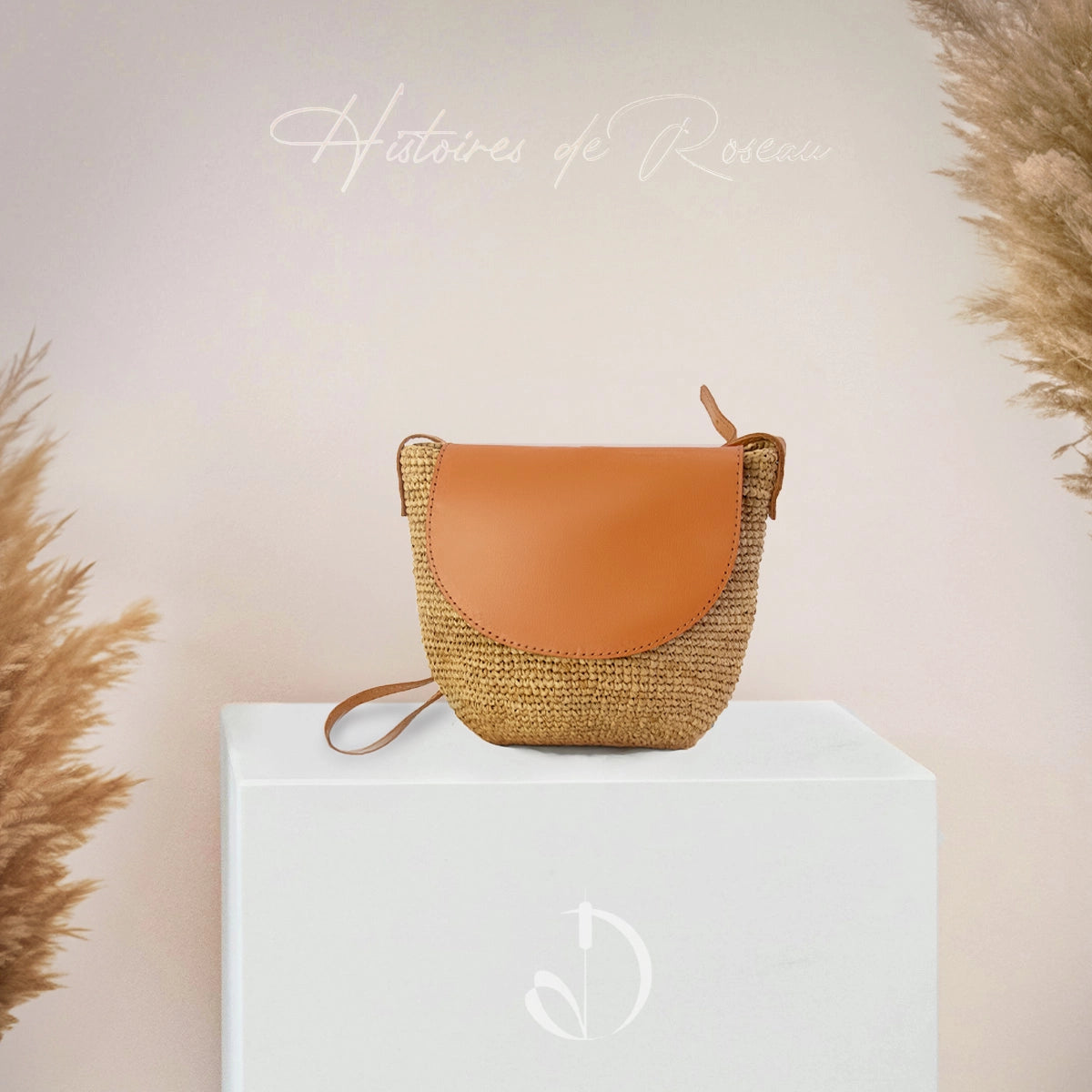 alt pochette en paille de raphia pour femme tendance et cuir